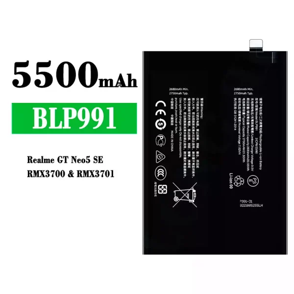 Original new battery BLP991 for OPPO Realme GT Neo 5 SE