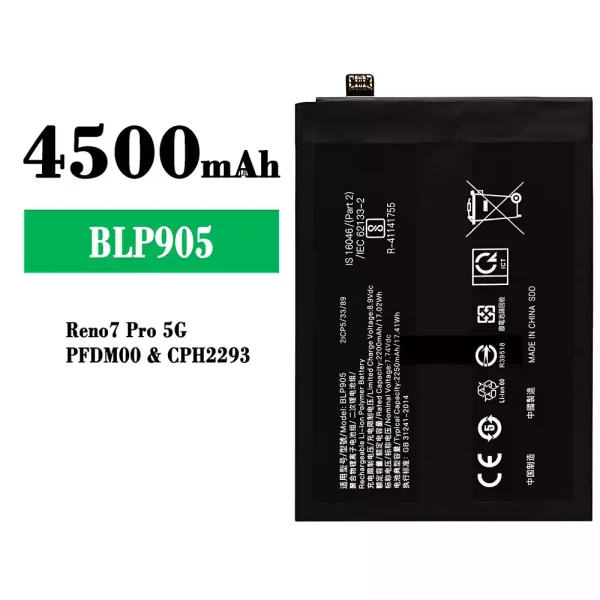 Original new battery BLP905 for OPPO Reno 7 Pro