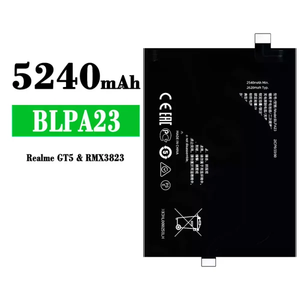 Original new battery BLPA23 for OPPO Realme GT5