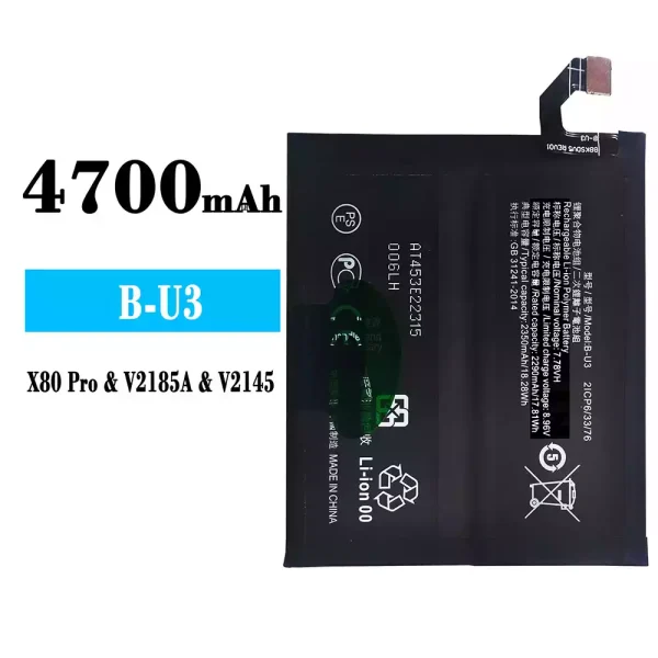 Original new battery B-U3 for VIVO X80 Pro