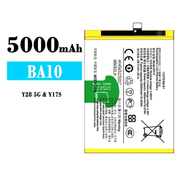 Original new battery BA10 for VIVO Y28 5G/Y17S