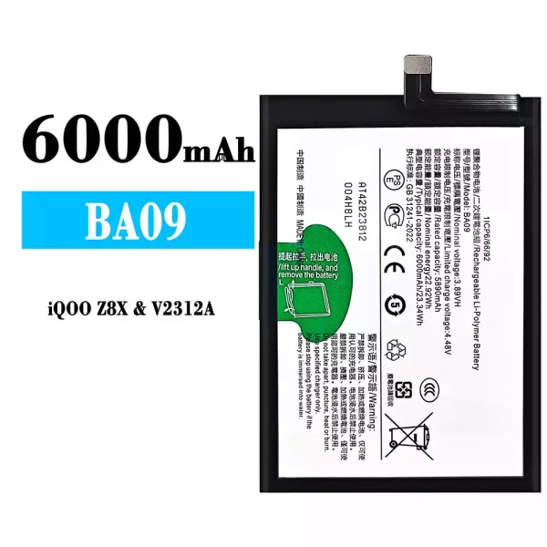 Original new battery BA09 for VIVO iQOO Z8X