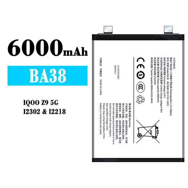 Original new battery BA38 for VIVO IQOO Z9 5G