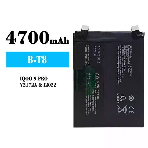 Original new battery B-T8 for VIVO IQOO 9 Pro