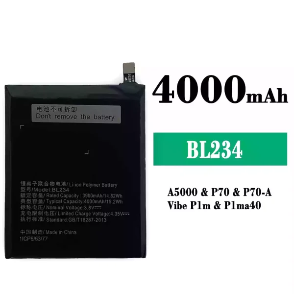Original new battery BL234 for Lenovo P70/P70-A/A5000