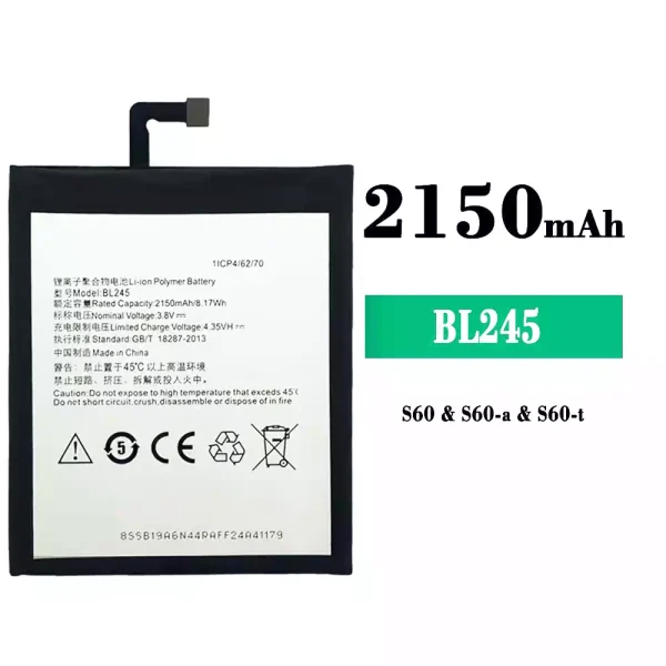 Original new battery BL245 for Lenovo S60/S60-a/S60-t