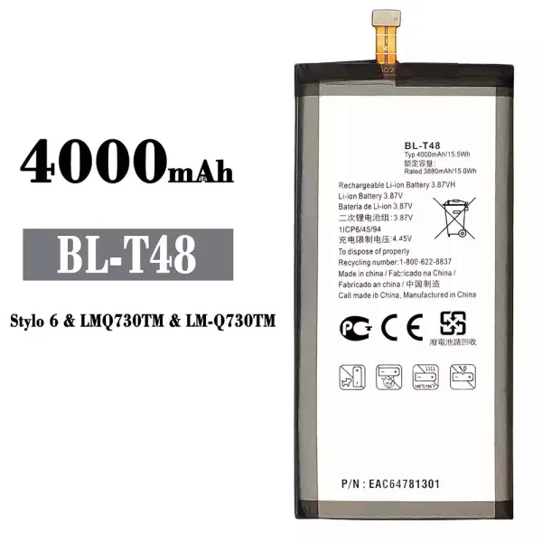 Original new battery BL-T48 for LG Stylo 6