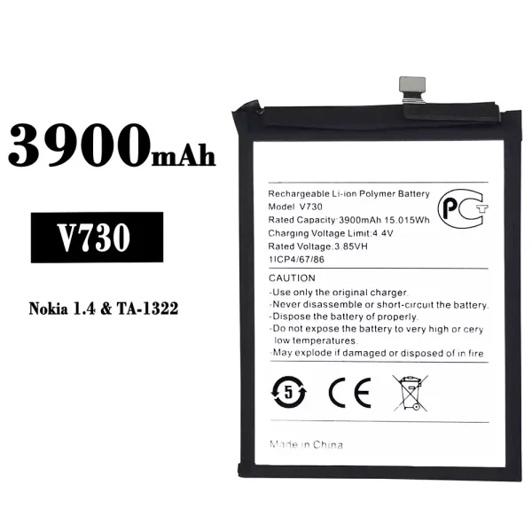 Original new battery V730 for Nokia 1.4/TA1322