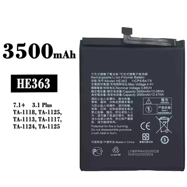 Original new battery HE363 for Nokia 7.1+/3.1 plus