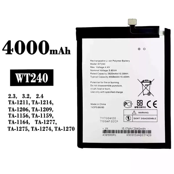 Original new battery WT240 for Nokia 2.3/ 3.2 / 2.4