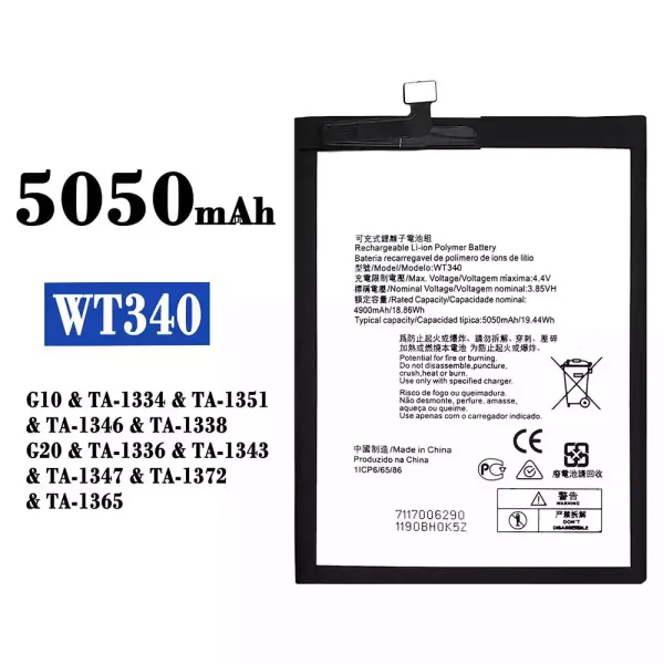 Original new battery WT340 for Nokia G10 / G20