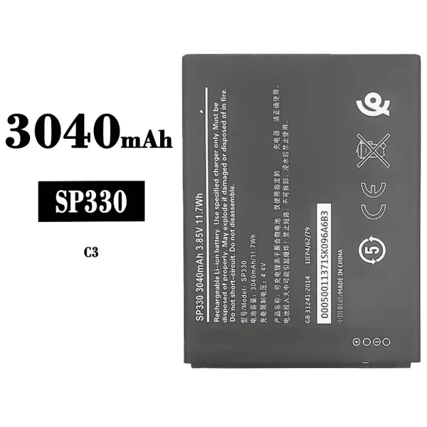 Original new battery SP330 for Nokia C3