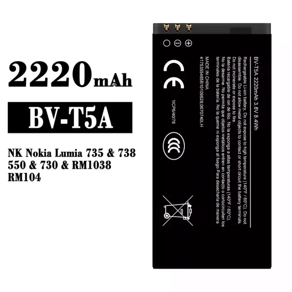 Original new battery BV-T5A for Nokia Lumia 735/738/550/730
