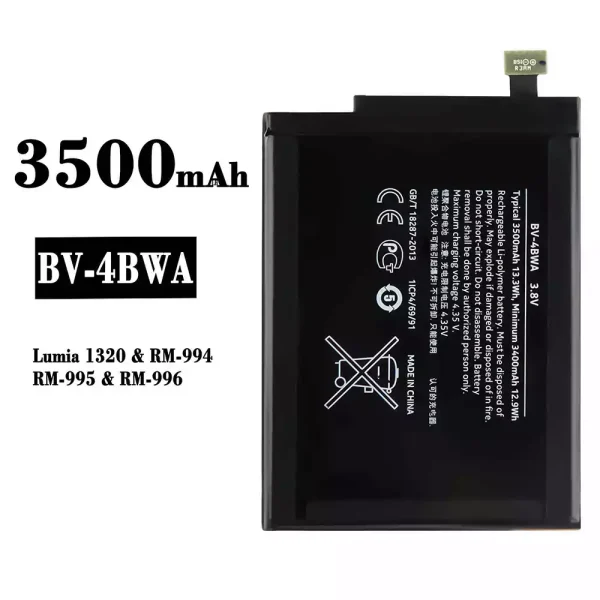 Original new battery BV-4BWA for Nokia Lumia 1320