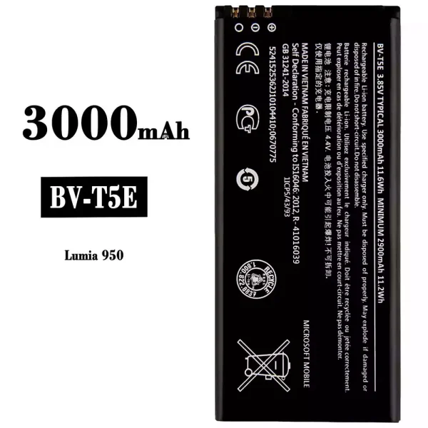 Original new battery BV-T5E for Nokia Lumia 950