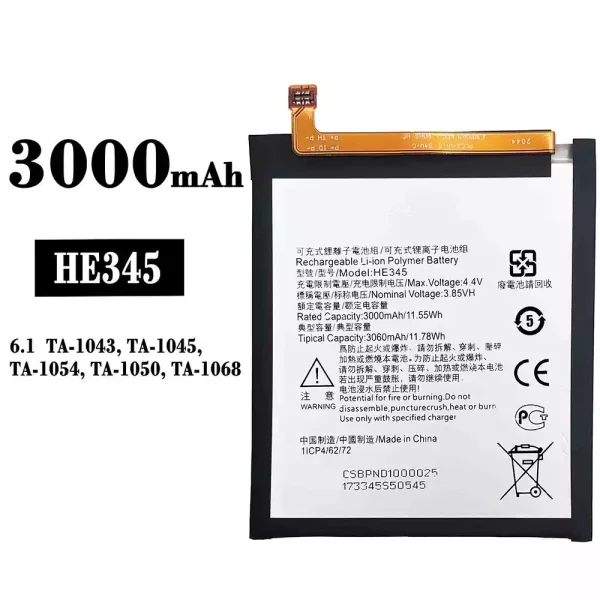 Original new battery HE345 for Nokia 6.1