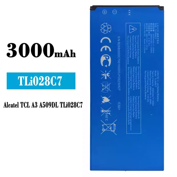 Original new battery TLi028C7 for Alcatel TCL A3 A509DL