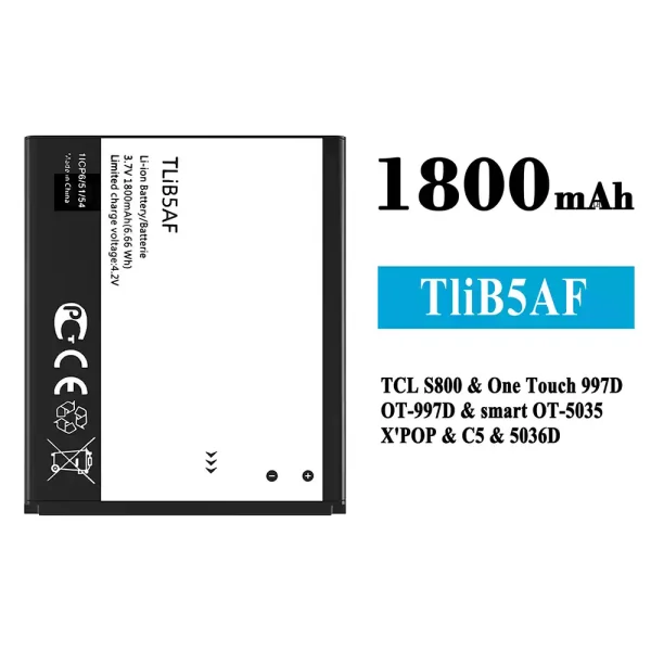 Original new battery TliB5AF for Alcatel TCL S800/One Touch 997D