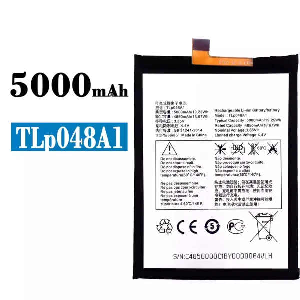 Original new battery TLp048A1 for Alcatel