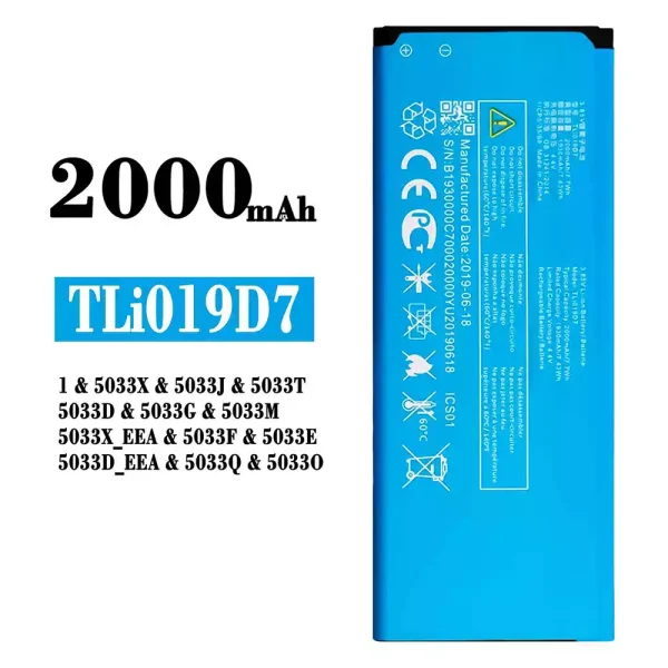 Original new battery Tli019D7 for Alcatel 1