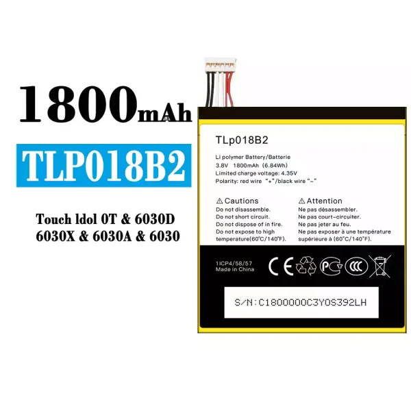 Original new battery TLP018B2 for Alcatel Touch idol OT