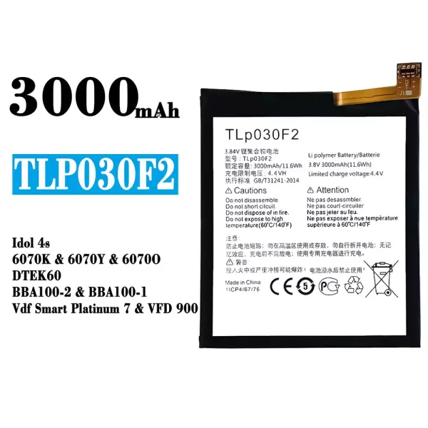Original new battery TLP030F2 for Alcatel Idol 4s