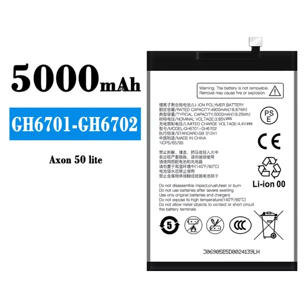 Original new battery GH6701-GH6702 for ZTE Axon 50 lite