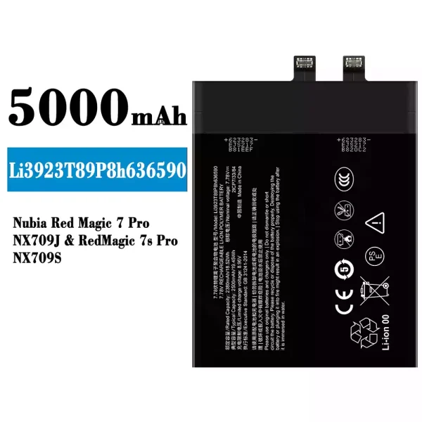 Original new battery Li3923T89P8h636590 for Nubia Red Magic 7 Pro/ RedMagic 7S Pro