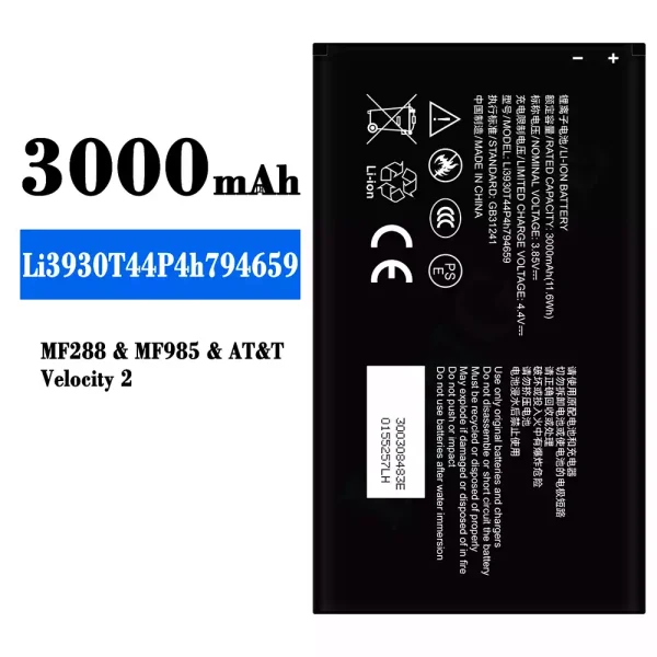 Original new battery Li3930T44P4h794659 for ZTE MF288/MF985