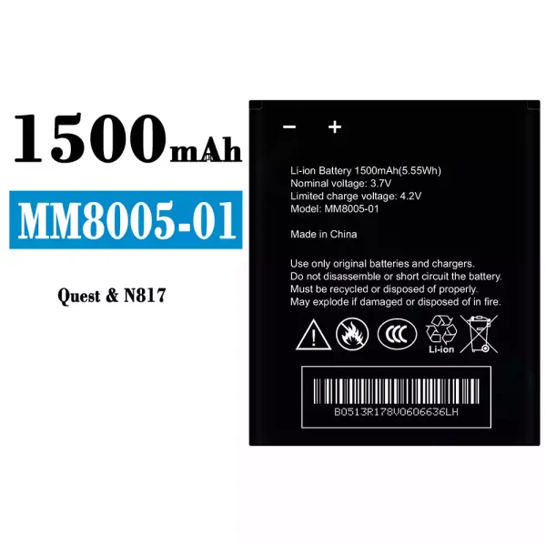 Original new battery MM8005-01 for ZTE Quest/N817