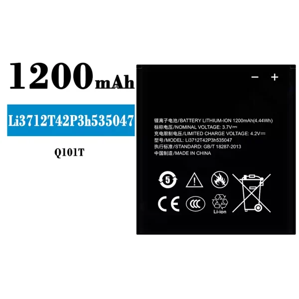 Original new battery Li3712T42P3h535047 for ZTE Q101T
