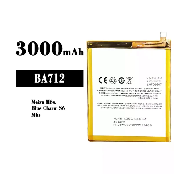 Original new battery BA712 for Meizu M6s/Blue Charm S6
