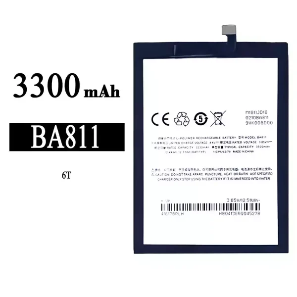 Original new battery BA811 for Meizu 6T