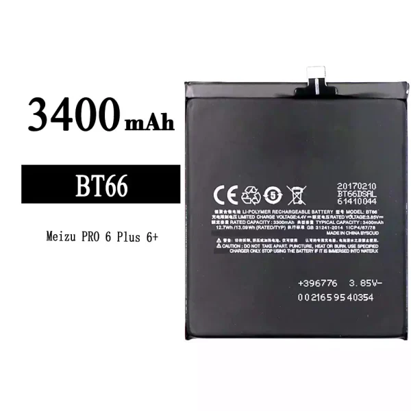 Original new battery BT66 for Meizu PRO 6 Plus/6+