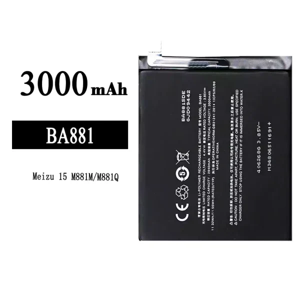 Original new battery BA881 for Meizu 15 M881M/M881Q