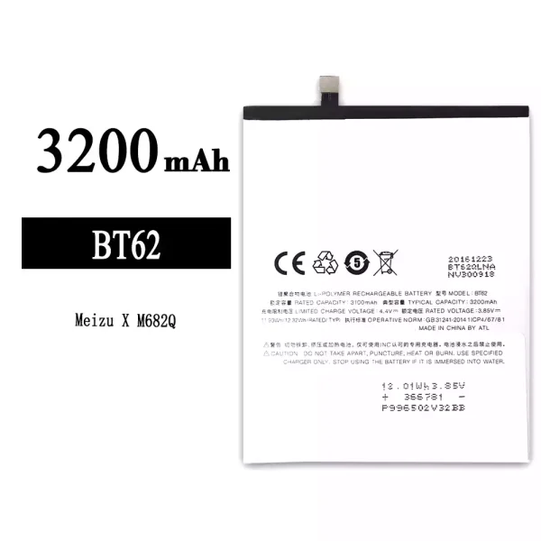 Original new battery BT62 for Meizu X/M682Q