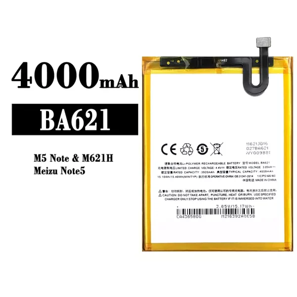 Original new battery BA621 for Meizu M5 Note/Note5