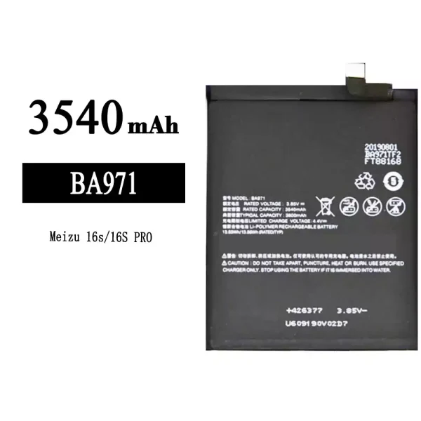 Original new battery BA971 for Meizu 16s/16s Pro