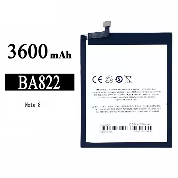 Original new battery BA822 for Meizu NOTE 8