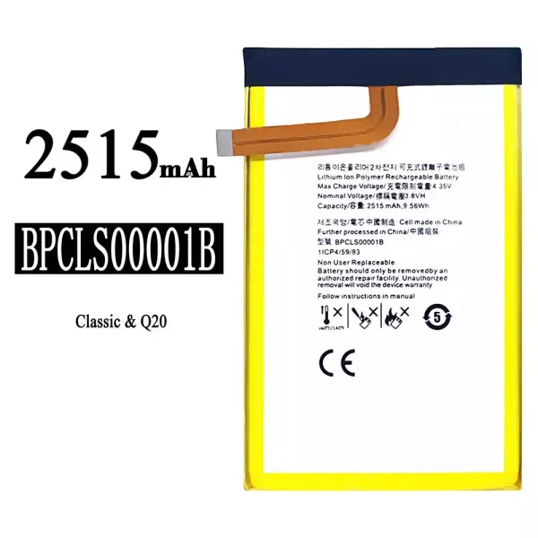 Original new battery BPCLS00001B for BlackBerry Classic/Q20