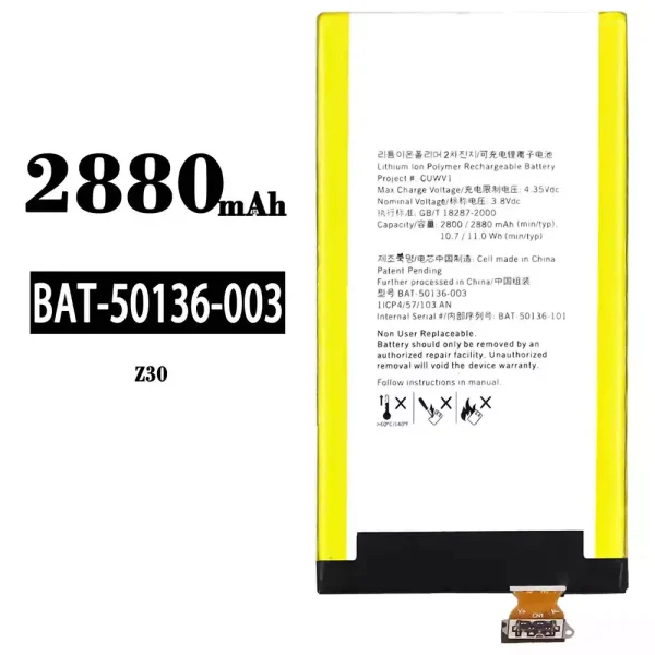 Original new battery BAT-50136-003 for BlackBerry Z30
