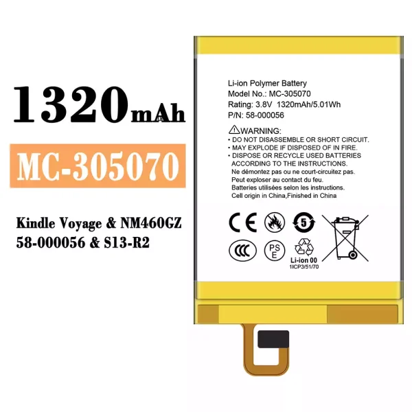 Original new battery MC-305070 for Amazon Kindle Voyage