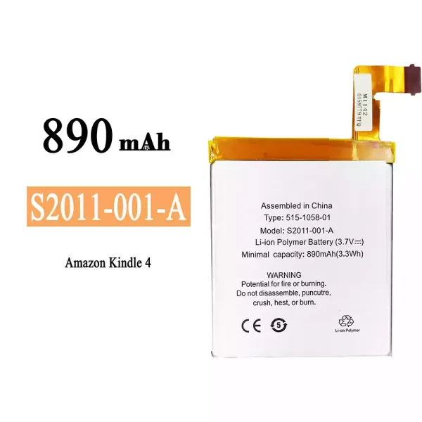 Original new battery S2011-001-A for Amazon Kindle 4
