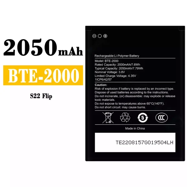 Original new battery BTE-2000 for CAT S22 Flip