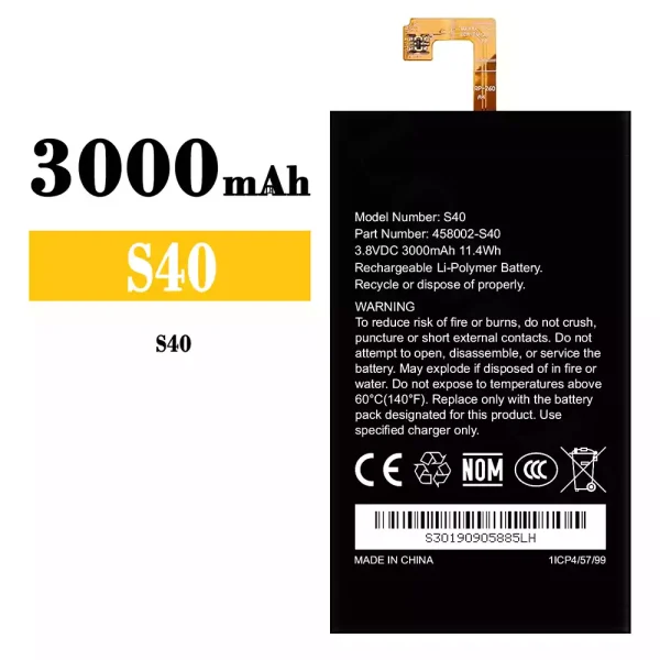 Original new battery S40 for CAT