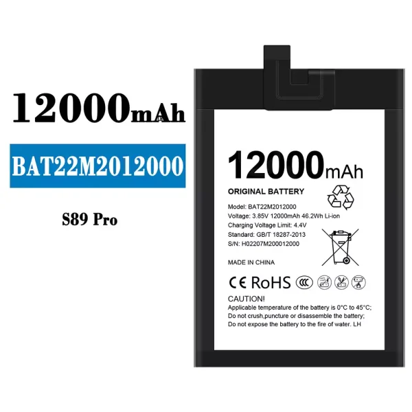 Original new battery BAT22M2012000 for Doogee S89 Pro