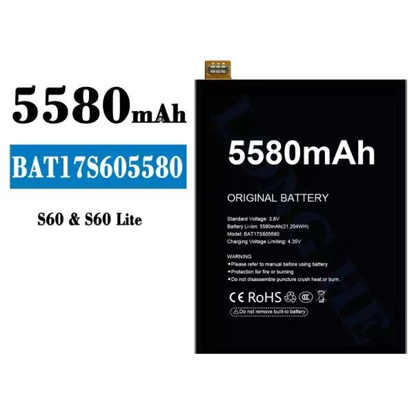 Original new battery BAT17S605580 for Doogee S60/S60 Lite