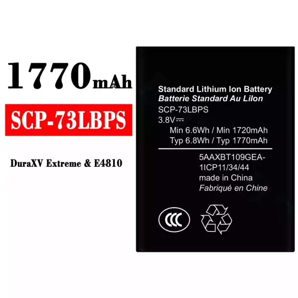 Original new battery SCP-73LBPS for Kyocera Dura XV Extreme/E4810