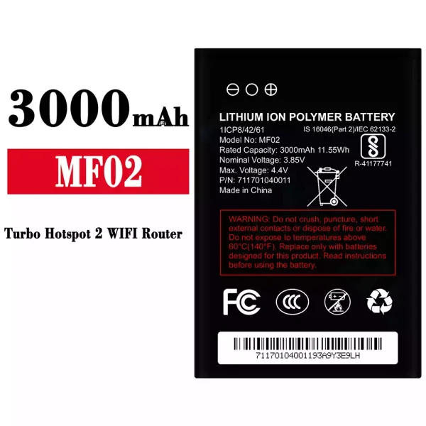 Original new battery MF02 for Kyocera Turbo Hotspot 2 WIFI Router