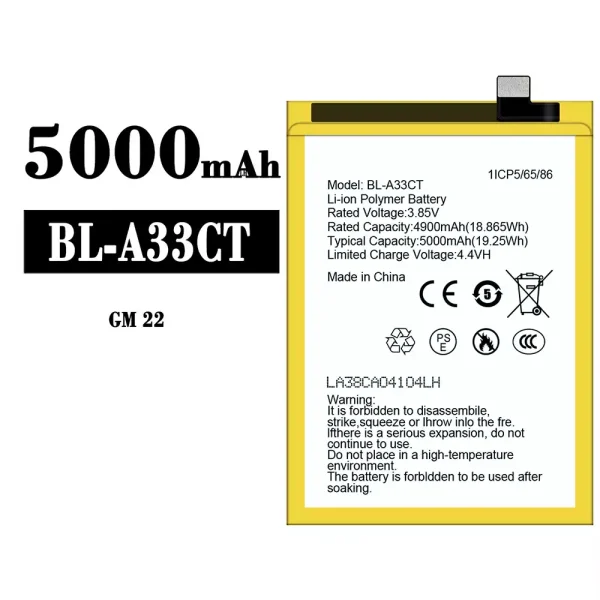 Original new battery BL-A33CT for General Mobile GM 22